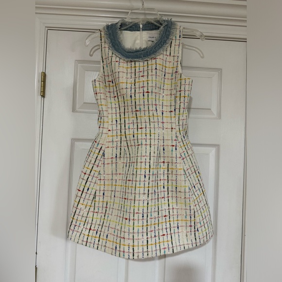 Chloe’ Kristyn White Multi-Tweed Colleen Dress NWT Size 2 Retail $468.00 - Picture 5 of 11